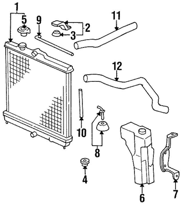 Радіатор системи охолодження двигуна (19010-P30-505) - 2