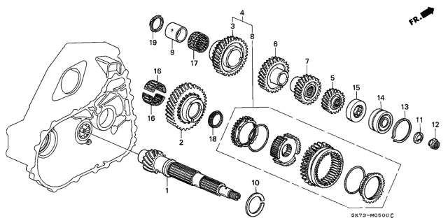 Шарикопідшипник (91003-P21-003) - 3