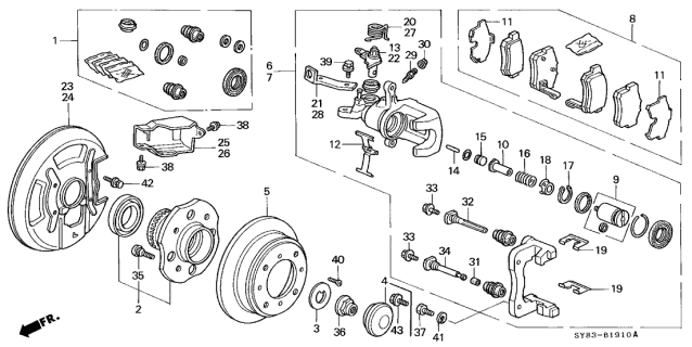 SET,PAD RR (AD34- (43022-SY8-A02) - 1