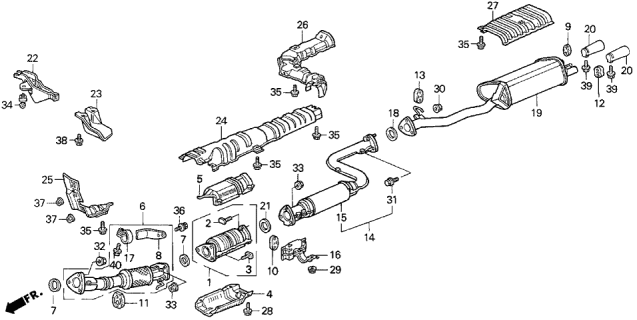 RUBBER, EXHAUST MTG (18215-SH3-J01) - 3