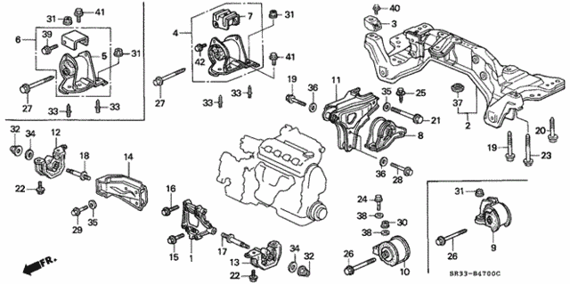 Mounting Engine Right (50820-SR3-003) - 2