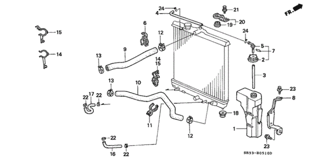 HOSE,WATER LWR (19502-P08-000) - 2