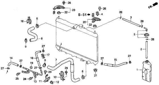 Патрубок радіатора системи охолодження, нижній (19502-P13-A00) - 2