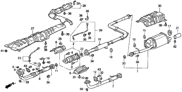 Exhaust Pipe, A (18210-SS0-A40) - 2