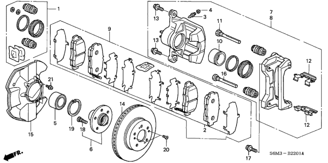 SET,PAD FR (45022-S6M-A00) - 3