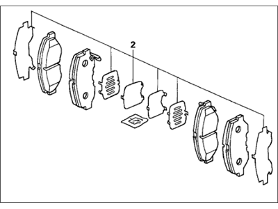 SET PAD FR (AD57, (45022-TA5-A00) - 2