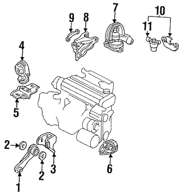 Mounting Engine Front  (50830-SM4-982) - 2