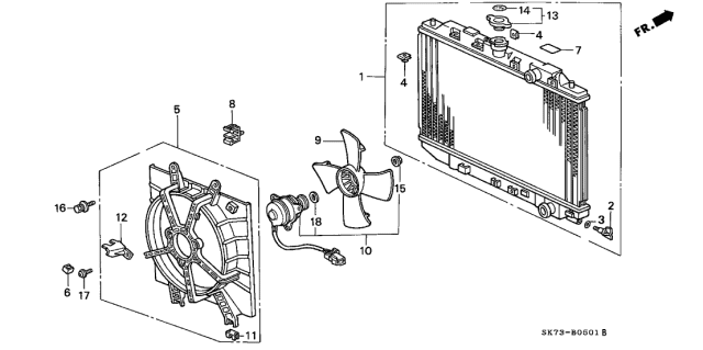 Пробка заливної горловини радіатора (19045-PM3-004) - 3