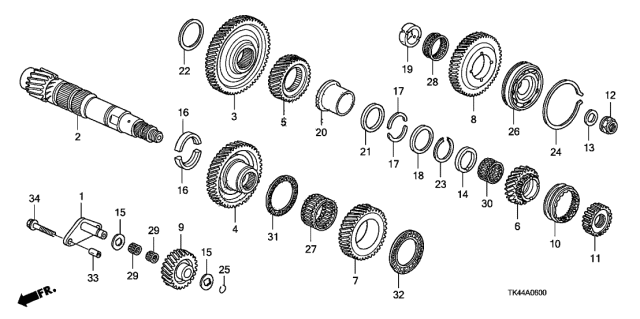 Шарикопідшипник (91003-RWE-005) - 2