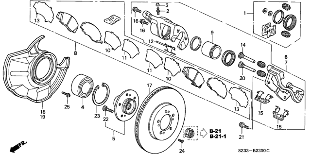 SET,PAD FR (17CL- (45022-SX0-J03) - 2