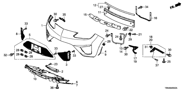 Декоративна насадка вихлопної труби (18310-T6N-305) - 2