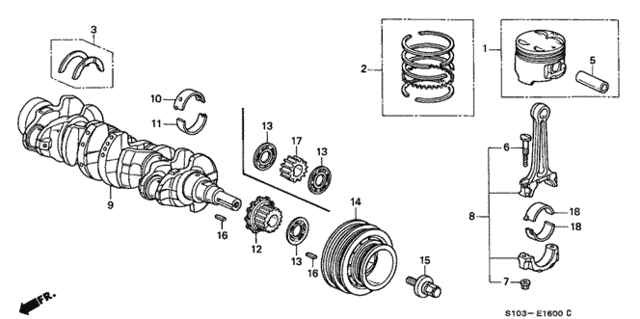 PISTON SET (13010-PHK-000) - 2