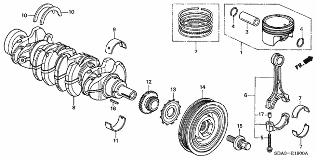 PISTON A SET (13010-RAA-A01) - 2