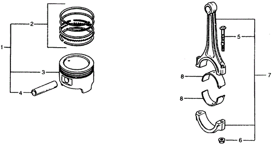 Набір поршневих кілець (std) (13011-PA1-004) - 2