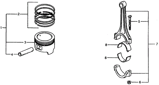 RING SET,PISTON (13011-PA1-004) - 2