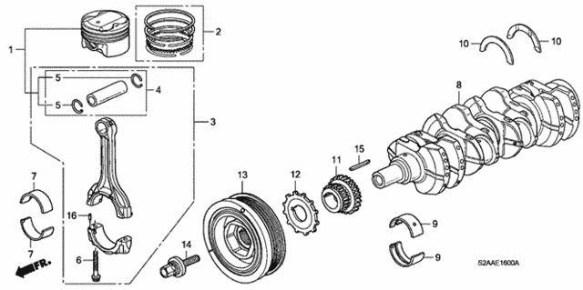 RING SET,PISTON (13011-PCX-024) - 2