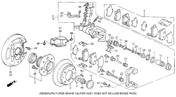 SET,PAD RR (11CL- (43022-SL5-000) - 1