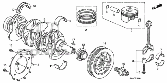 RING SET,PISTON (13011-RNA-A02) - 2