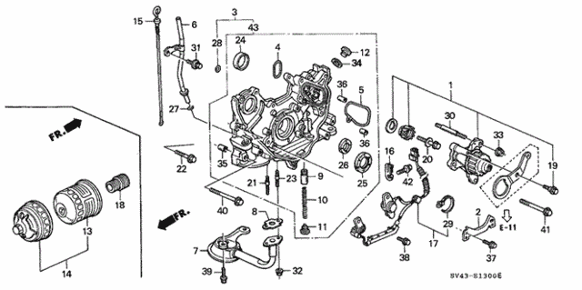 Маслозабірник системи змащування двигуна (15220-P0B-C00) - 2