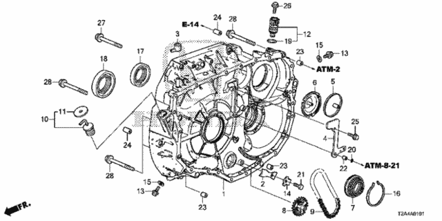 Картер гідротрансформатора (21110-5LK-000) - 2