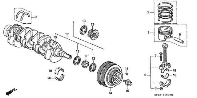 Ring Set, Piston (Over Size) (0.5)  (13031-P07-004) - 2