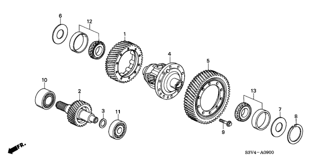 Шарикопідшипник (91008-PGV-003) - 2