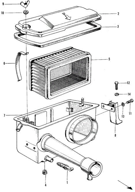 Air cleaner (17222-568-405) - 2