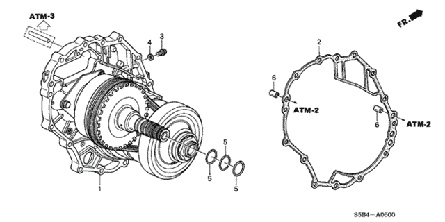 Прокладка бокової кришка трансмісії (21812-PZC-000) - 2