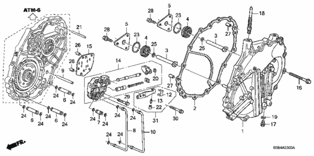 Gasket, transmission side cover (21813-PZC-000) - 2