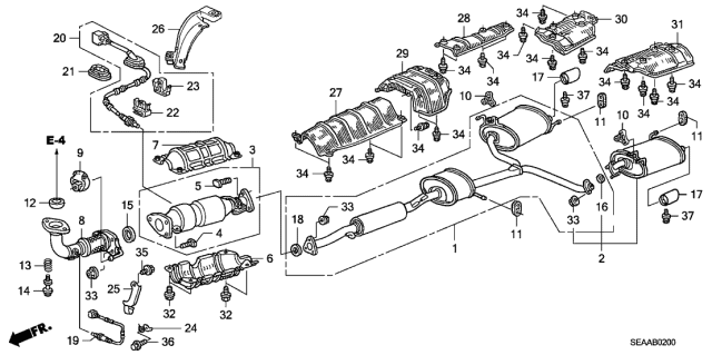 GASKET, EX. FLEXIBLE (18229-SEA-013) - 7