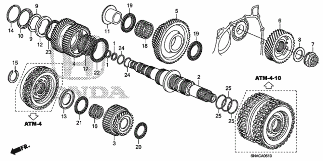 Шарикопідшипник (91011-RG5-005) - 2