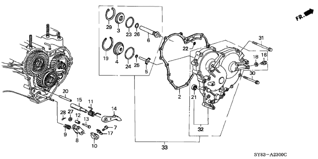 Gasket, transmission side cover (21812-P6H-000) - 3