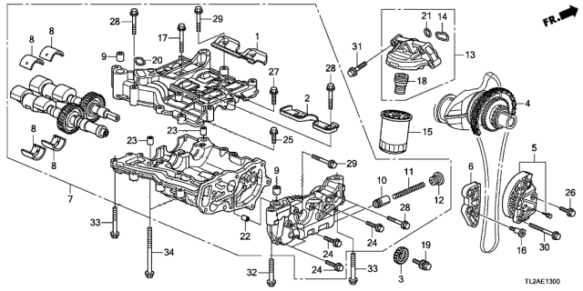 Gasket, Oil Filter Base (15312-R40-A01) - 3