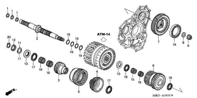 Шарикопідшипник (91011-P7W-003) - 2