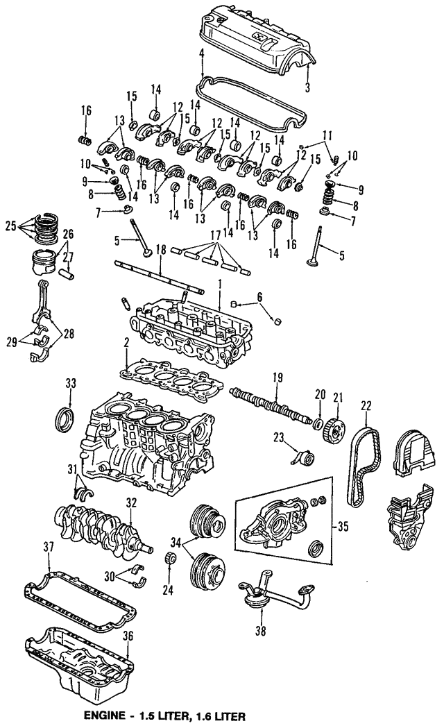 Piston Set (STD) (13101-PM6-020) - 2