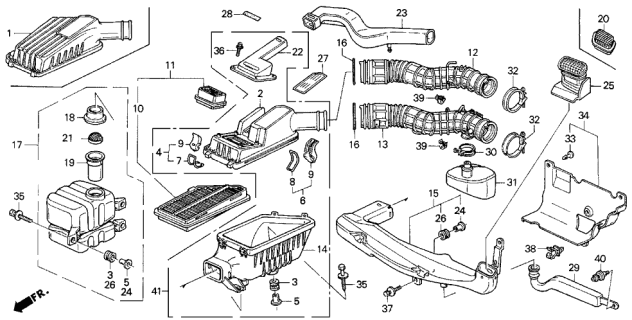 Air cleaner (17220-PR3-000) - 1