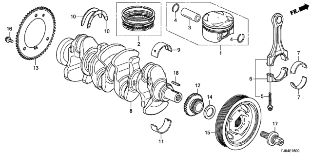 PIN,PISTON (13111-RPY-G01) - 2