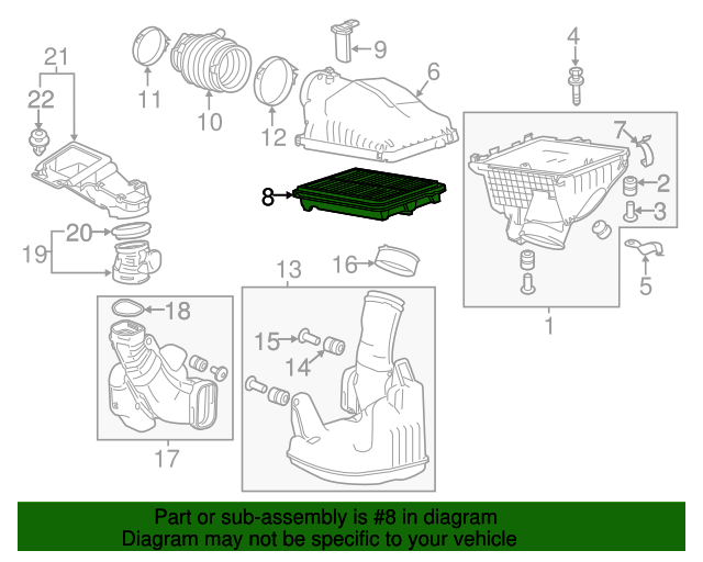 Air cleaner (17220-5G0-A00) - 3