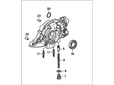 PUMP ASSY,OIL (15100-P2A-A01) - 2