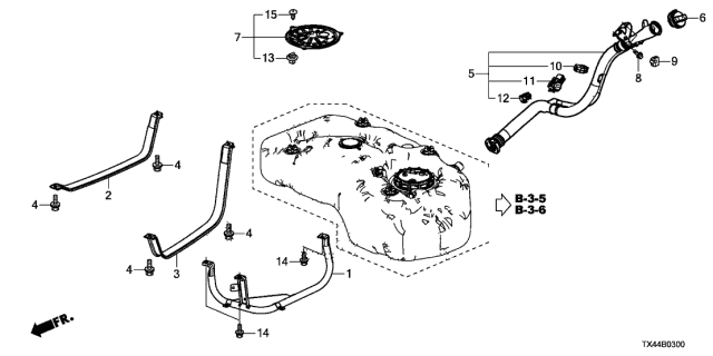 Паливозаливна трубка (17660-TX4-A01) - 1