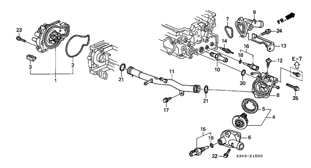 Насос системи охолодження двигуна (19200-P13-003) - 2