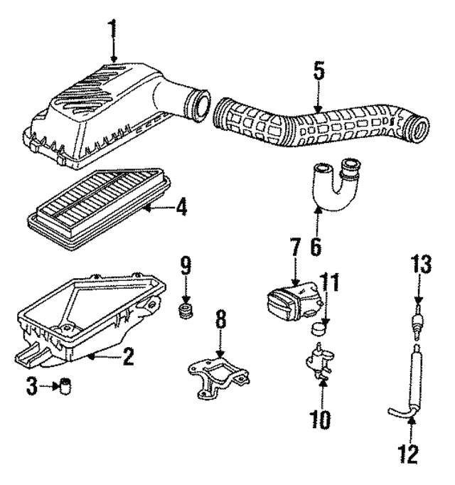 Air cleaner (17220-P13-505) - 2