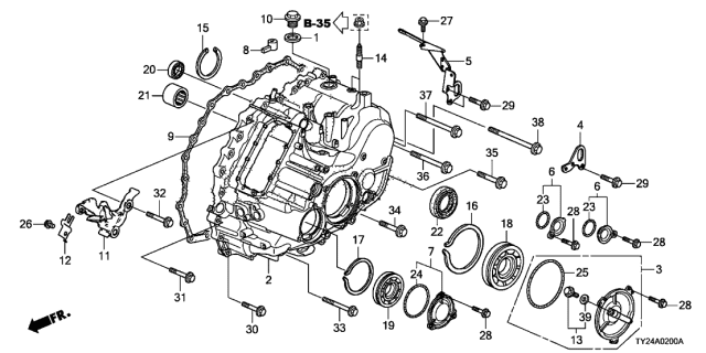 CAP A ASSY,L SIDE (21230-RT4-000) - 2