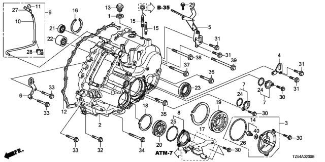 Кришка корпусу АКЗШ у зборі (21230-RV2-A00) - 2