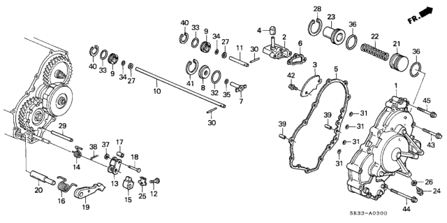 Gasket, transmission side cover (21812-P24-J00) - 2