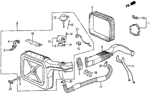 Air cleaner (17220-PC6-663) - 2