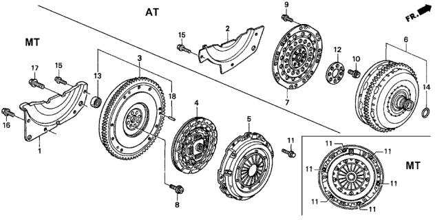 SET,FLYWHEEL (22100-P72-305) - 3