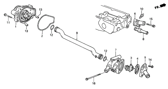 PUMP SET WATER (19200-PE0-515) - 2