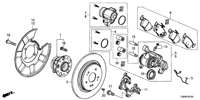 SET,PAD RR (43022-TJB-A03) - 1