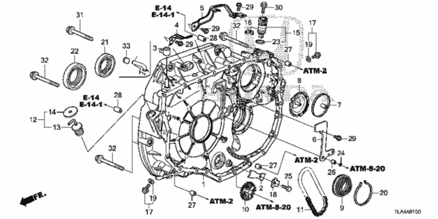 Картер гідротрансформатора (21110-5LJ-010) - 2